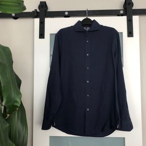BLACK BROWN 1826 navy dress shirt
